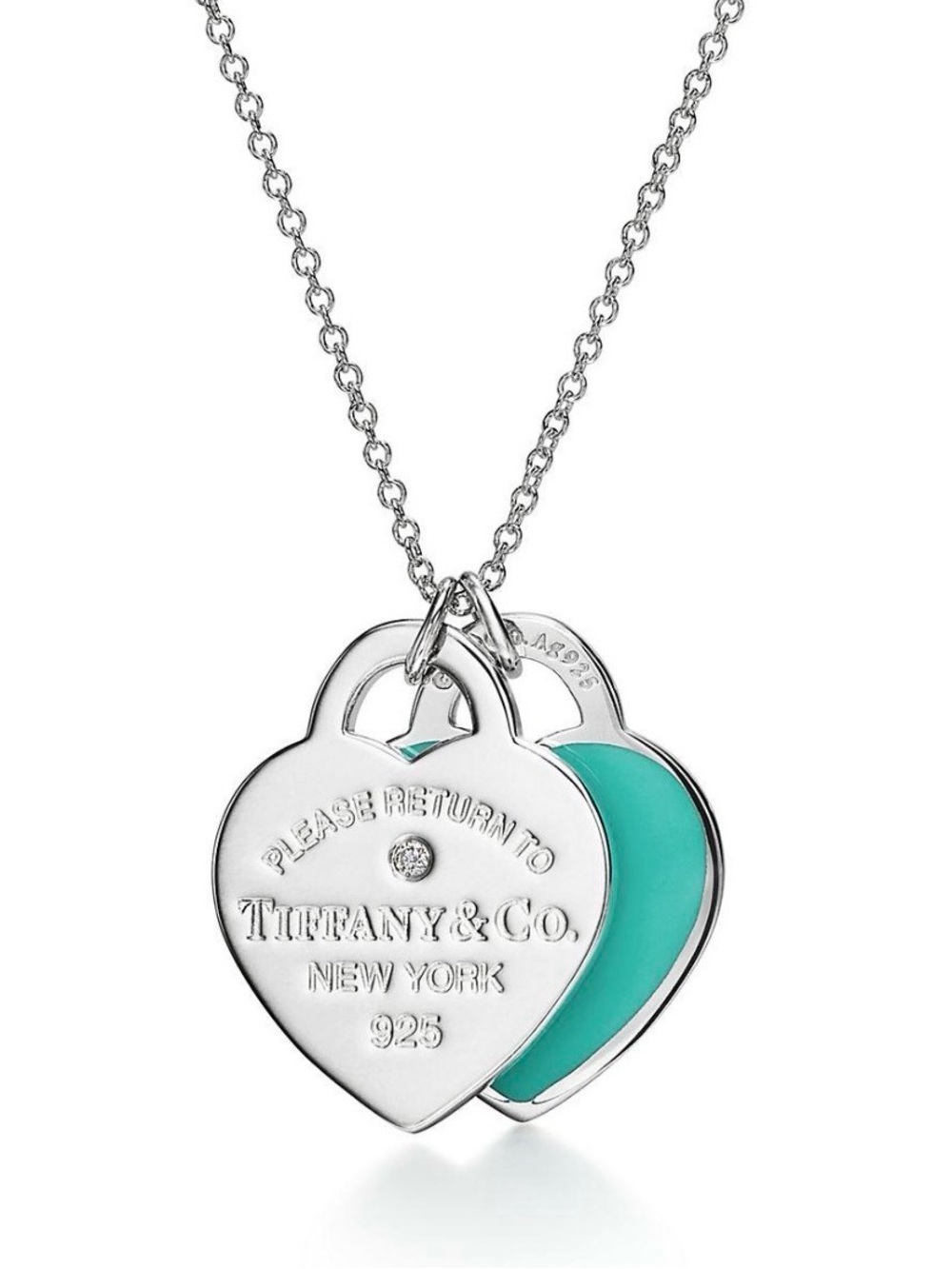 Tiffany & Co. Return to Tiffany Double Heart Tag Pendant Necklace